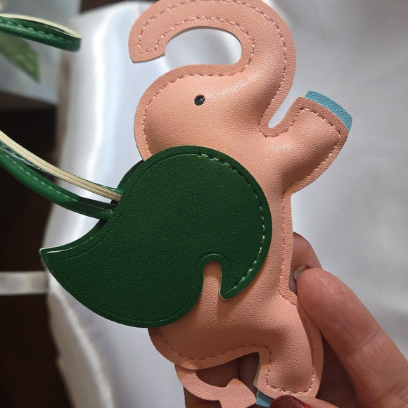 Pink Elephant Bag Charm - Picture 4 of 5